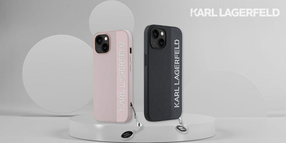 Karl Lagerfeld KLHCP15SPSAKDGCP iPhone 15 / 14 / 13 6.1" różowy/pink hardcase Saffiano Rhinestones & Charm