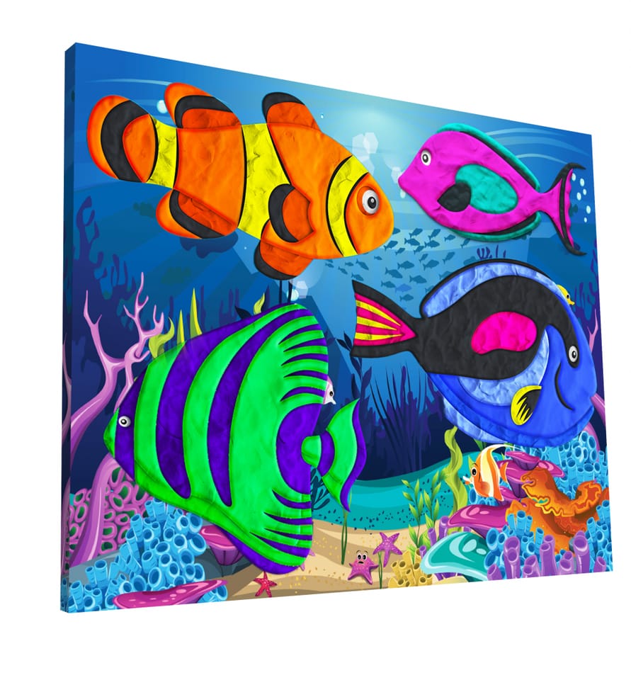 Obraz do wyklejania plasteliną, zestaw RYBY 0465-0016-99 Panta Plast