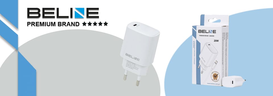 Beline Ład. siec. 1x USB-C 20W + kabel lightning biała /white PD3.0  BLNCW20L