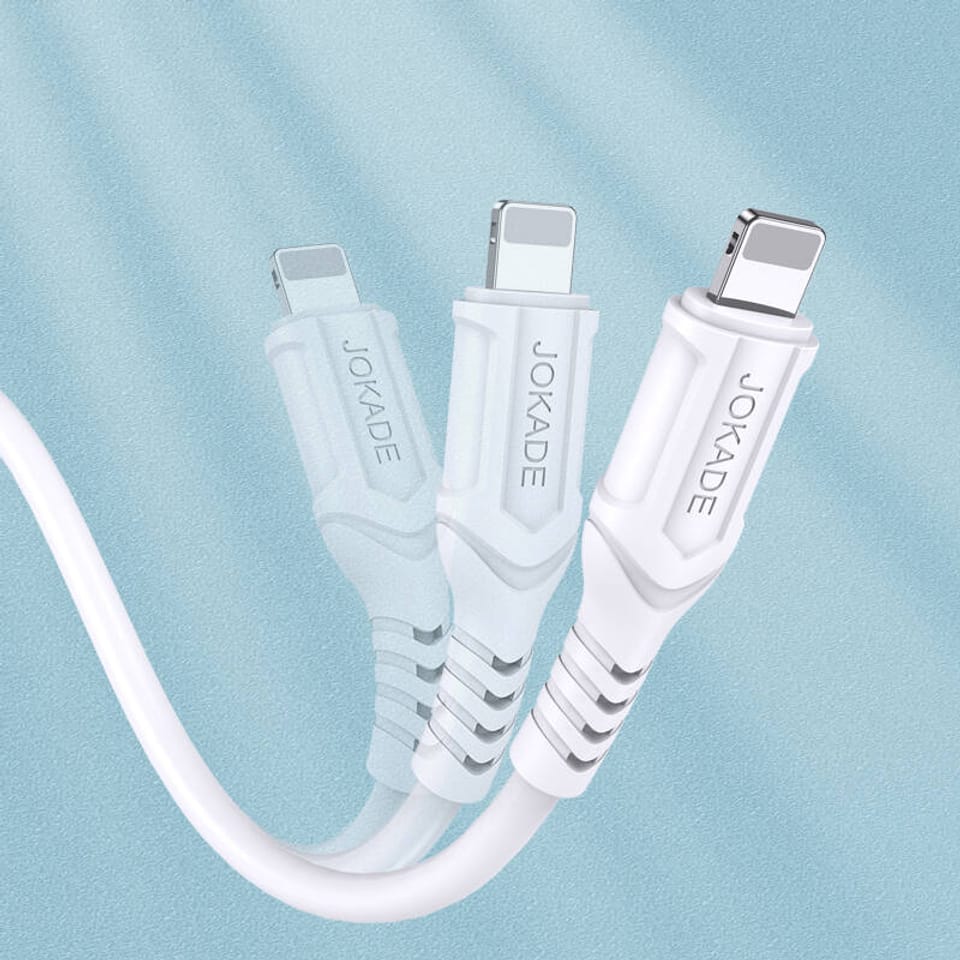 Kabel 1m 3A (USB - iPhone Lightning) Ładowanie i Transfer Danych Jokade Zhizun (JA010) biały