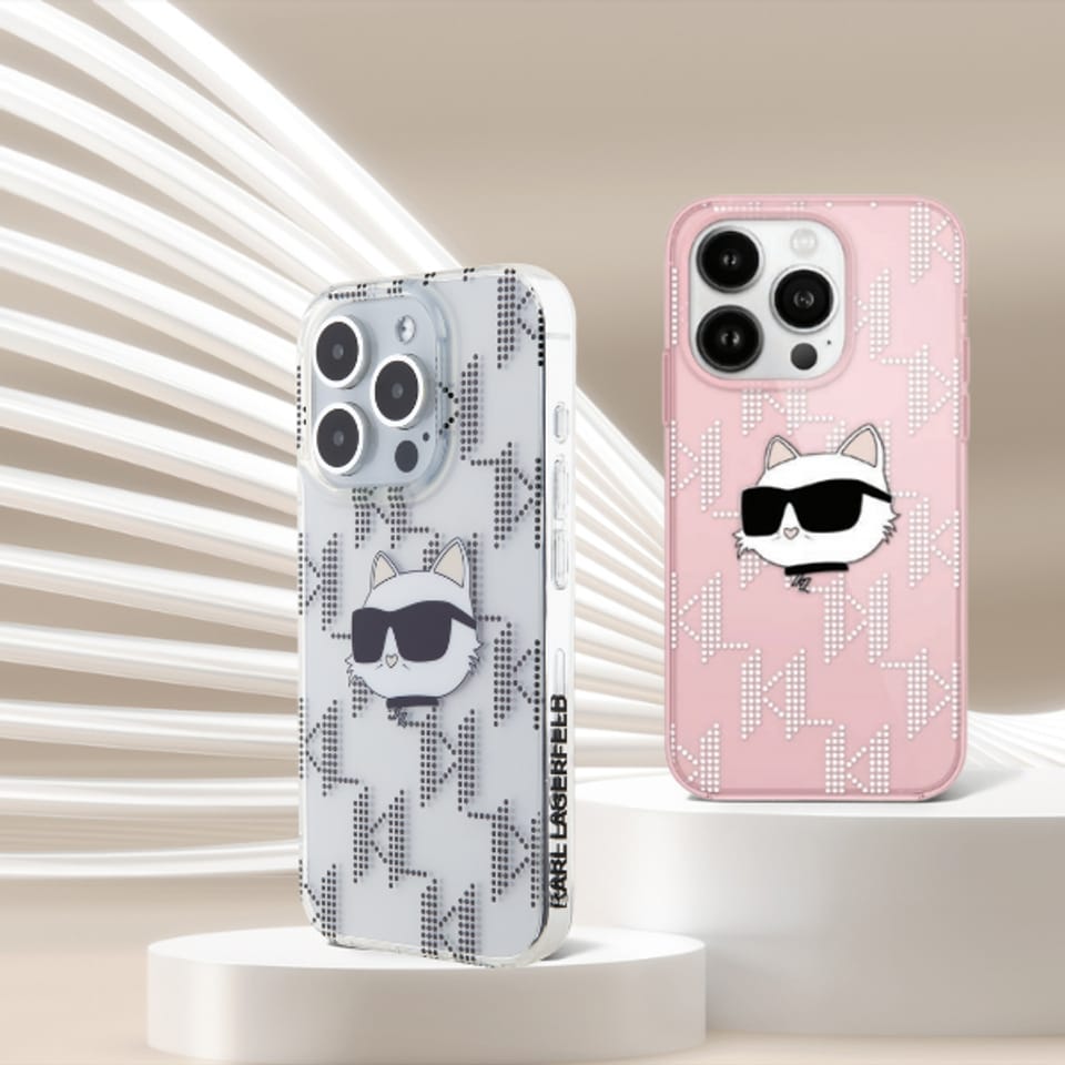 Karl Lagerfeld KLHCP13XHKLPCHP iPhone 13 Pro Max 6.7" różowy/pink hardcase IML Choupette Head & Monogram