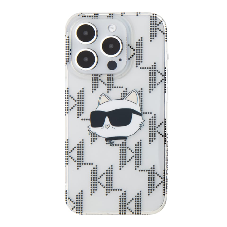 Karl Lagerfeld KLHCP15SHKLPCHT iPhone 15 / 14 / 13 6.1" transparent hardcase IML Choupette Head & Monogram