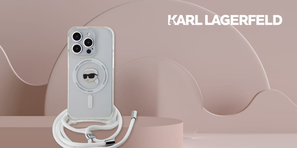 Karl Lagerfeld KLHMP16XHCKHNT iPhone 16   Pro Max 6.9" hardcase transparent Crossbody IML Karl Head Magsafe