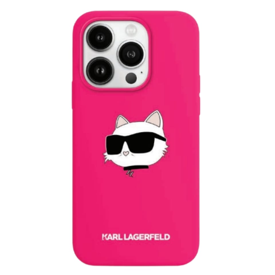 Karl Lagerfeld KLHMP15MSCHPPLF iPhone 15 Plus / 14 Plus 6.7" różowy/fuschia hardcase Silicone Choupette Head MagSafe