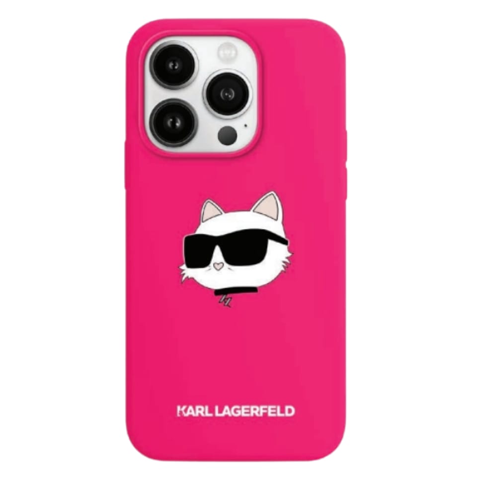 Karl Lagerfeld KLHMP15SSCHPPLF iPhone 15 / 14 / 13 6.1" różowy/fuschia hardcase Silicone Choupette Head MagSafe