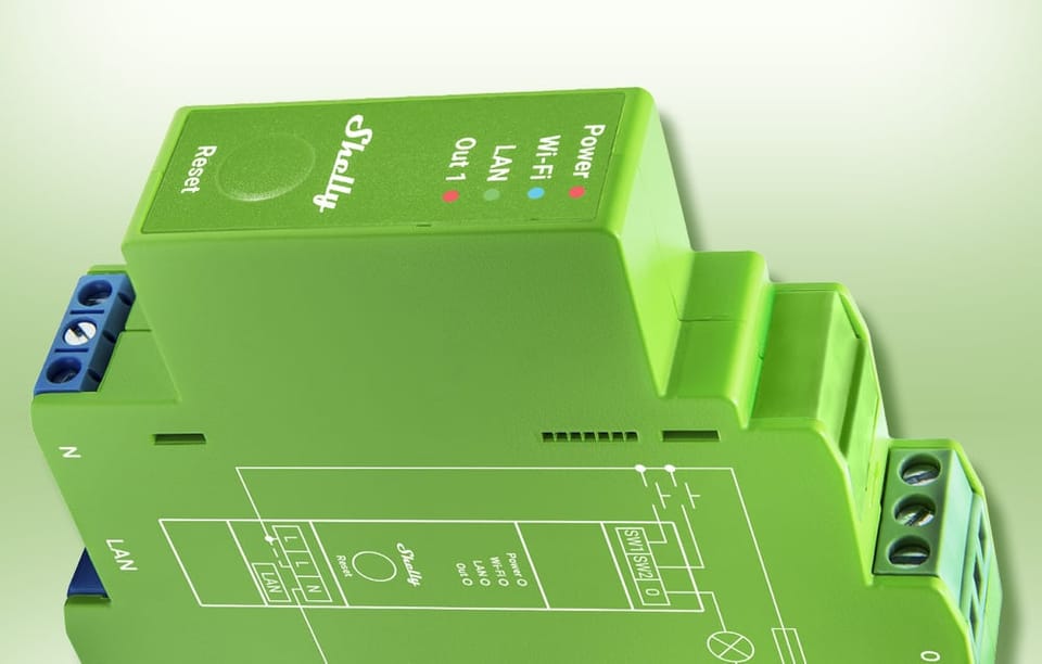 1-kanałowy ściemniacz na szynę DIN Shelly Pro Dimmer 1 WiFi/Bluetooth