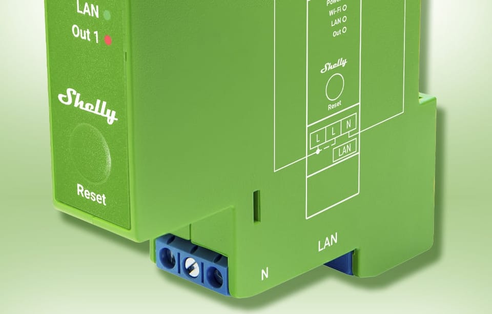 1-kanałowy ściemniacz na szynę DIN Shelly Pro Dimmer 1 WiFi/Bluetooth