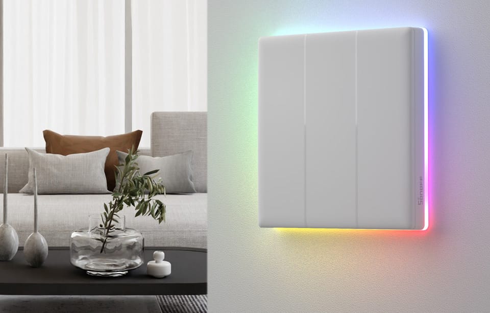 Inteligentny dotykowy przełącznik ścienny WiFi Sonoff TX T5 3C (3-kanałowy)