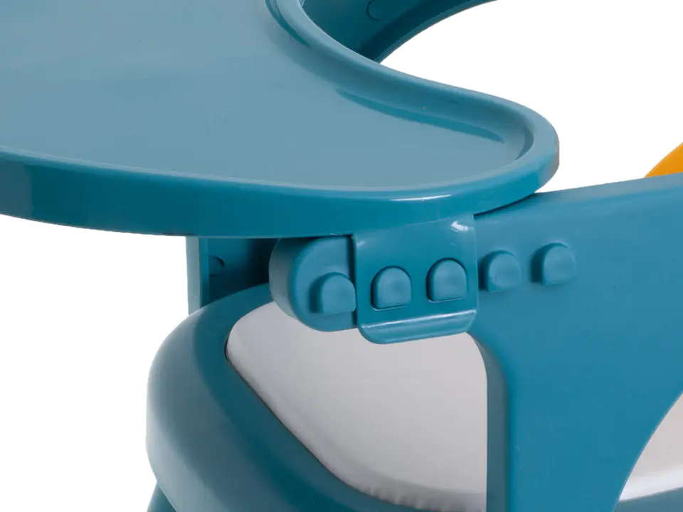 High chair table for feeding and play yellow-blue