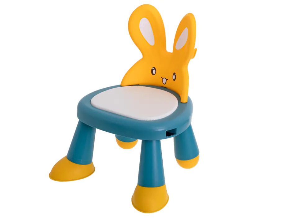 High chair table for feeding and play yellow-blue