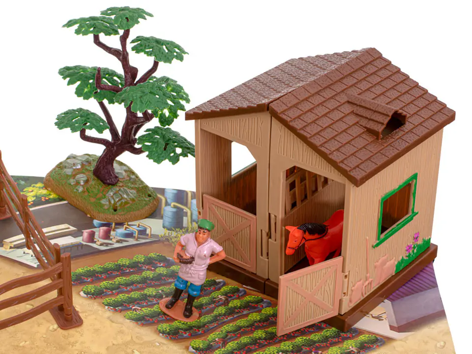 Farm farm with animals and machinery 49pcs.