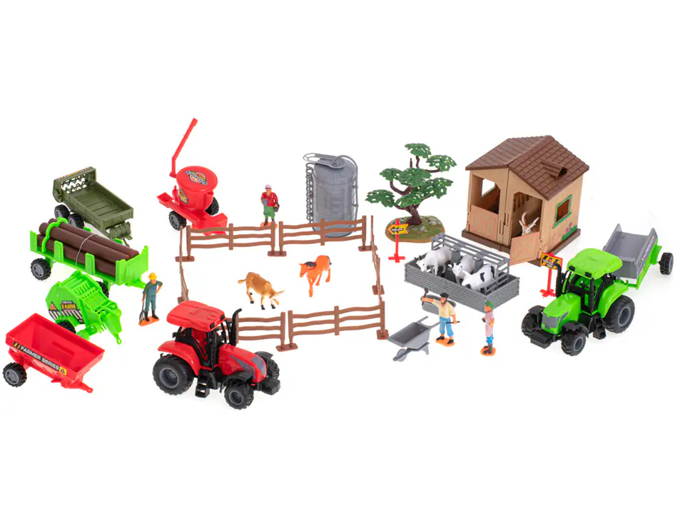 Farm farm with animals and machinery 49pcs.