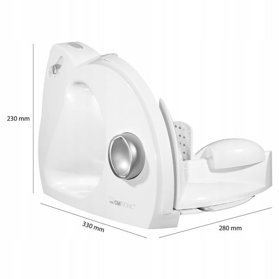 Krajalnica elektryczna Clatronic AS 2958 biała (130W; kolor biały)