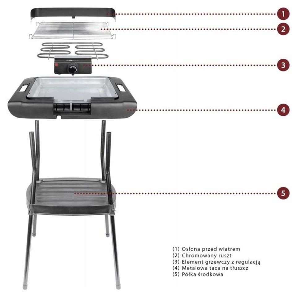 GRILL STOJĄCY CLATRONIC BQS 3508