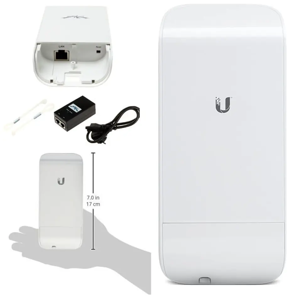 Ubiquiti Nanostation LOCO M5 w zestawie z zasilaczem POE