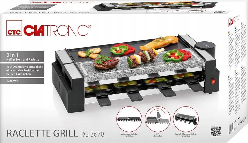 wyp GRILL RACLETTE CLATRONIC RG 3678