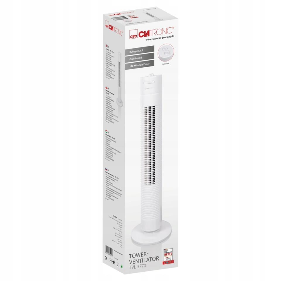 WENTYLATOR CLATRONIC TVL 3770 BIAŁY