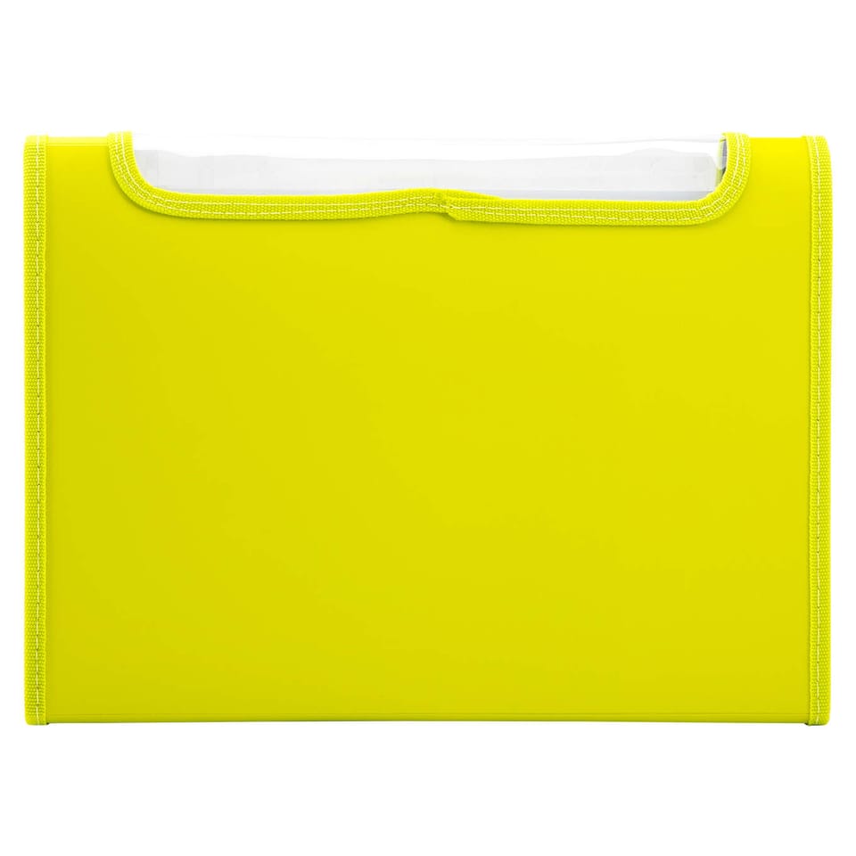 Teczka harmonijkowa z gumką 13-przegródek okno PVC RIO zielona 38128 GREEN DELI