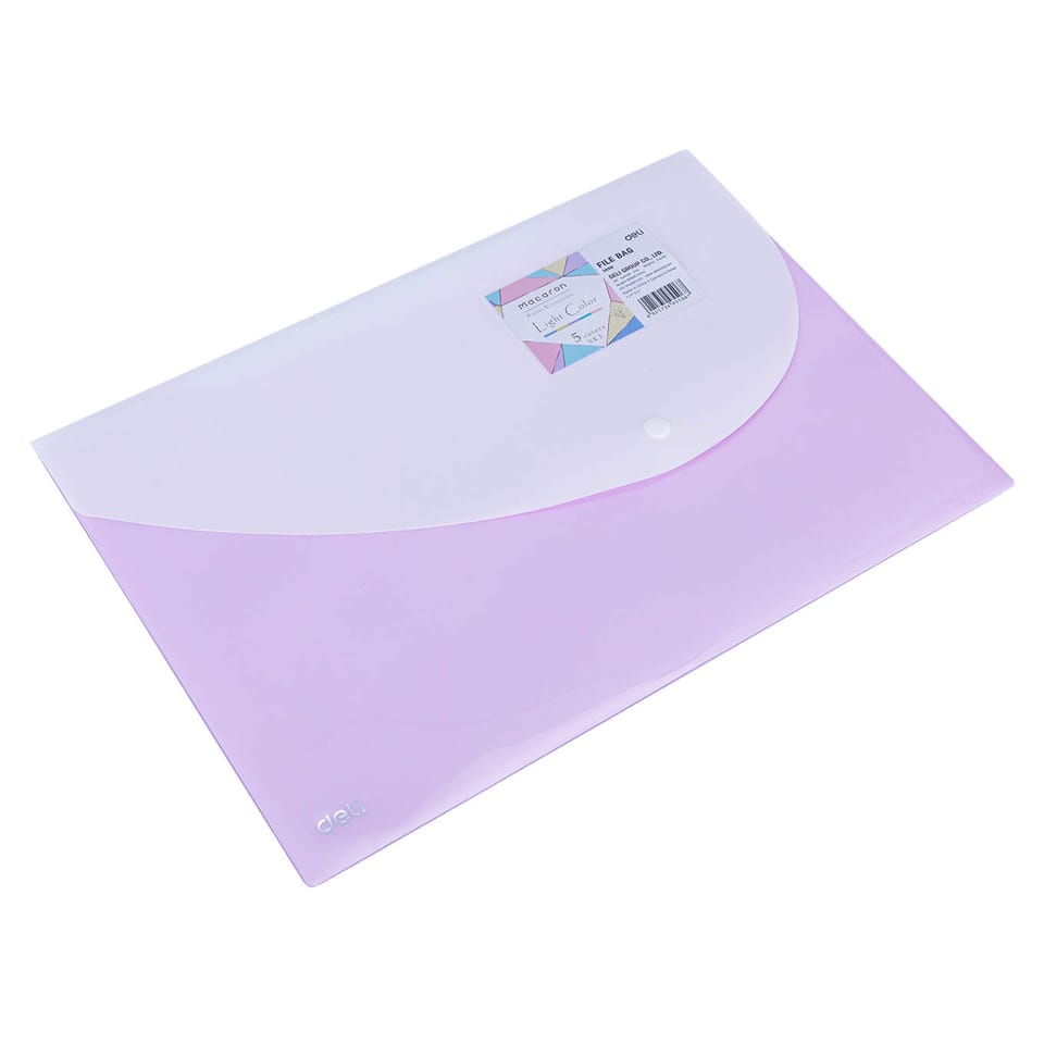 Teczka kopertowa na zatrzask MACARON fioletowa 5506 VIOLET DELI