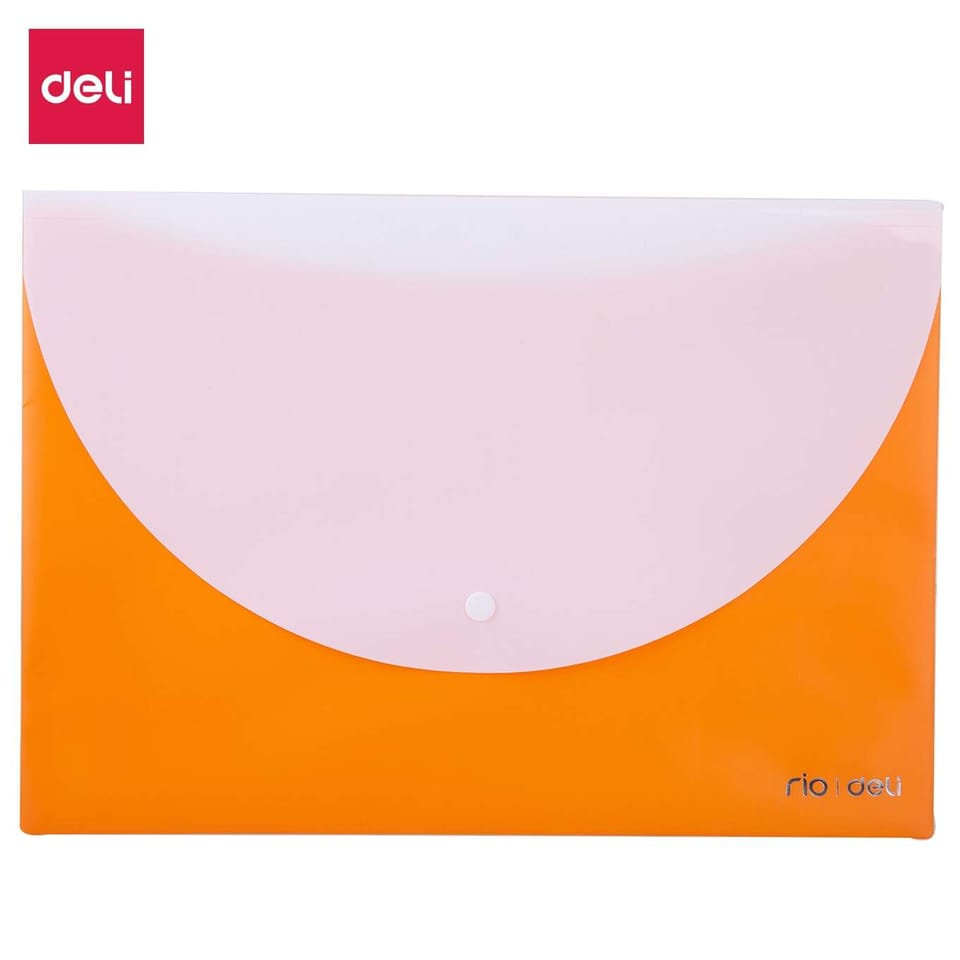 Teczka kopertowa na zatrzask A4 RIO pomarańczowa E38977 ORANGE DELI