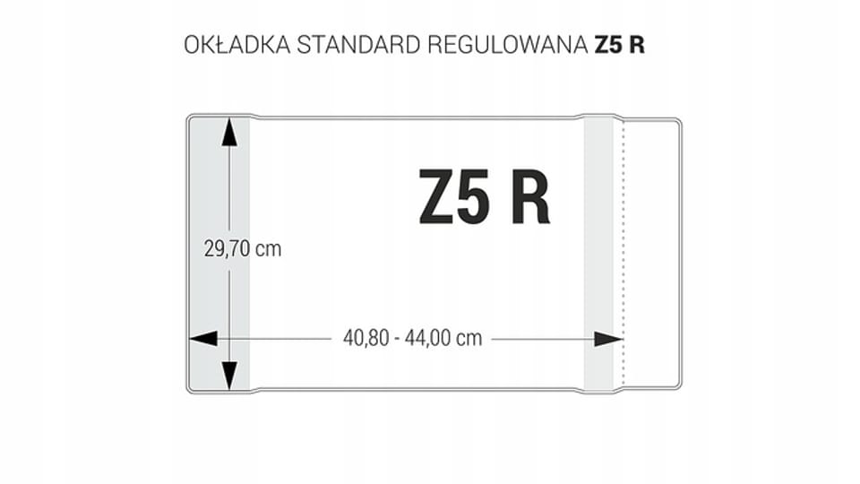 Okładka Z5 regulowana bezbarwna (25szt.) 29,7x40,8-44cm OZB-50 BIURFOL