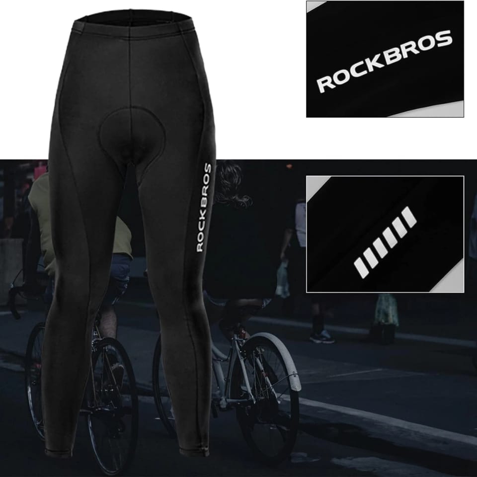 Elementy odblaskowe znajdujące się na spodniach kolarskich Rockbros RK2004L