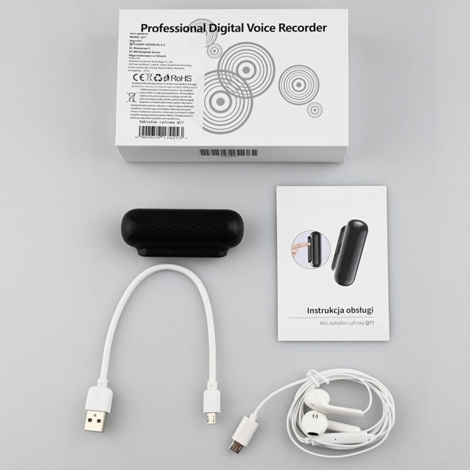 Dyktafon Q77 podsłuch na magnes 32GB