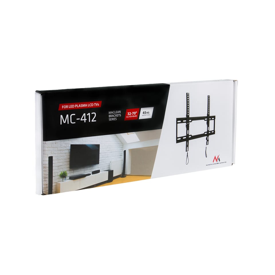 Uchwyt do TV Maclean, 32-70", 45kg, reg. odchylenia
