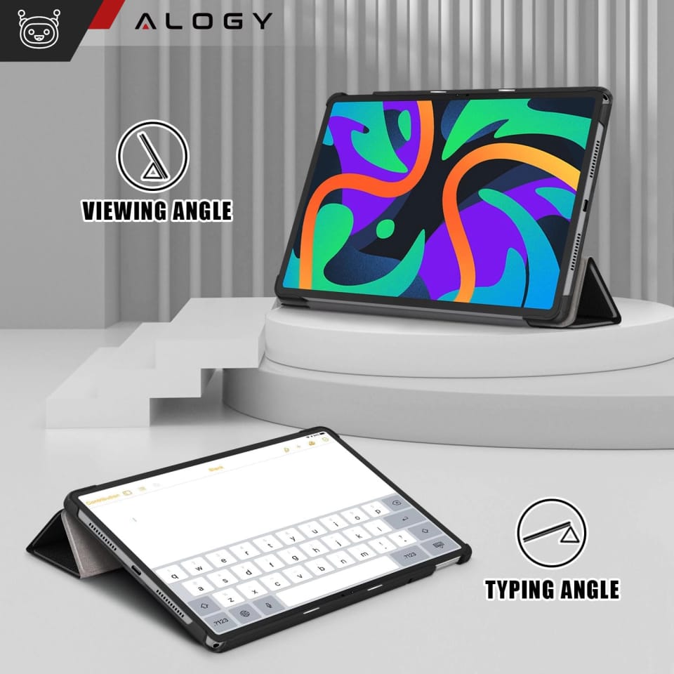 Etui do Lenovo Tab K11 / K11E 11” M11 10.95" TB330FU / TB330XU / TB331FC Book Case Cover z klapką obudowa futerał pokrowiec Alogy Czarne