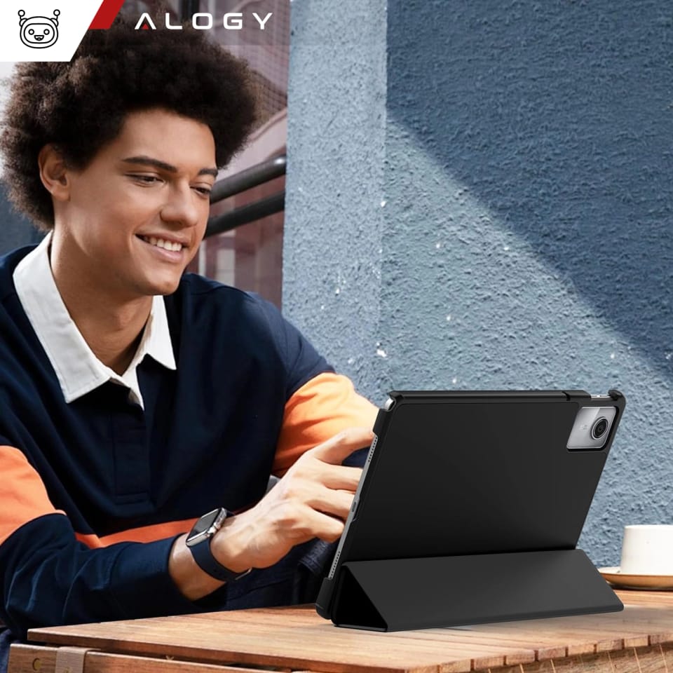 Etui do Lenovo Tab K11 / K11E 11” M11 10.95" TB330FU / TB330XU / TB331FC Book Case Cover z klapką obudowa futerał pokrowiec Alogy Czarne