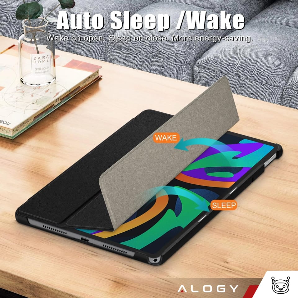 Etui do Lenovo Tab K11 / K11E 11” M11 10.95" TB330FU / TB330XU / TB331FC Book Case Cover z klapką obudowa futerał pokrowiec Alogy Czarne