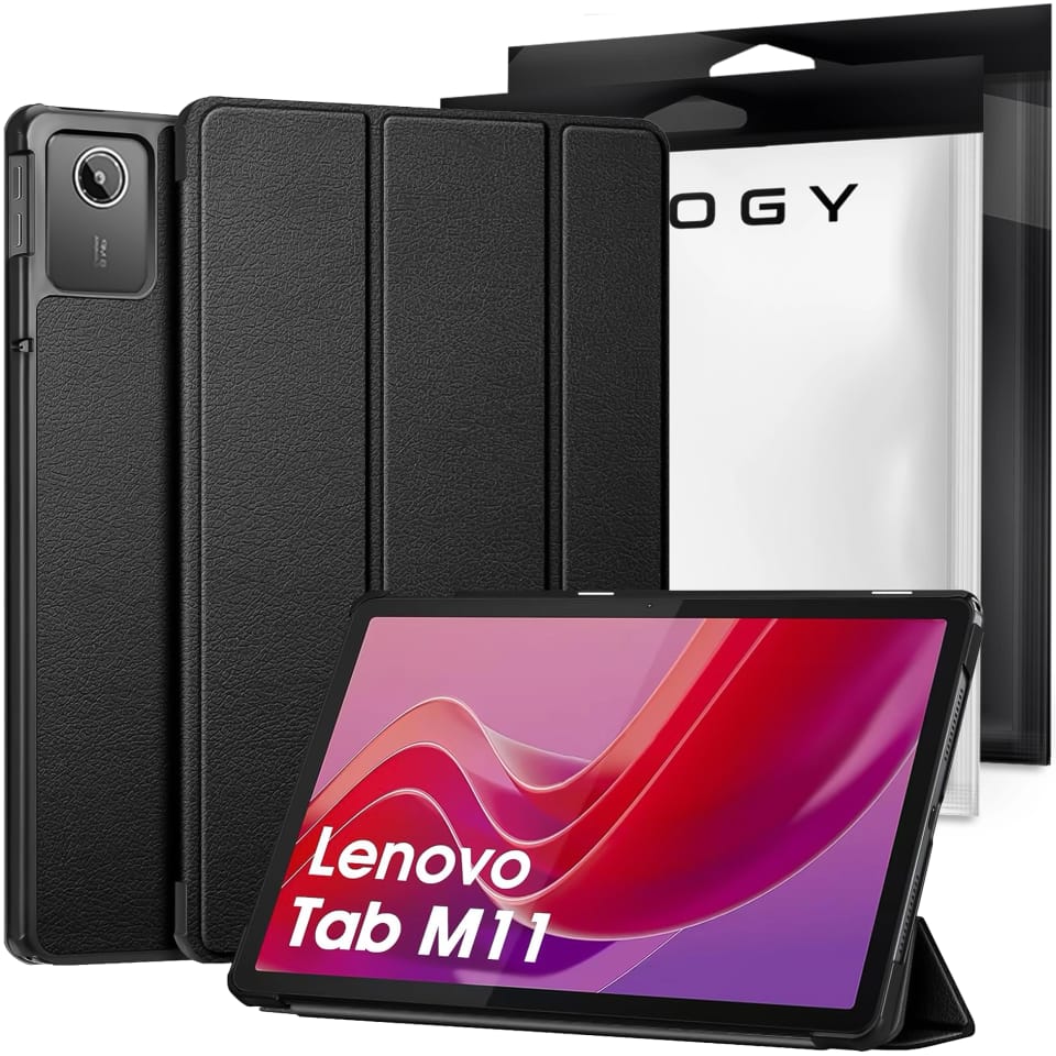 Etui do Lenovo Tab K11 / K11E 11” M11 10.95" TB330FU / TB330XU / TB331FC Book Case Cover z klapką obudowa futerał pokrowiec Alogy Czarne