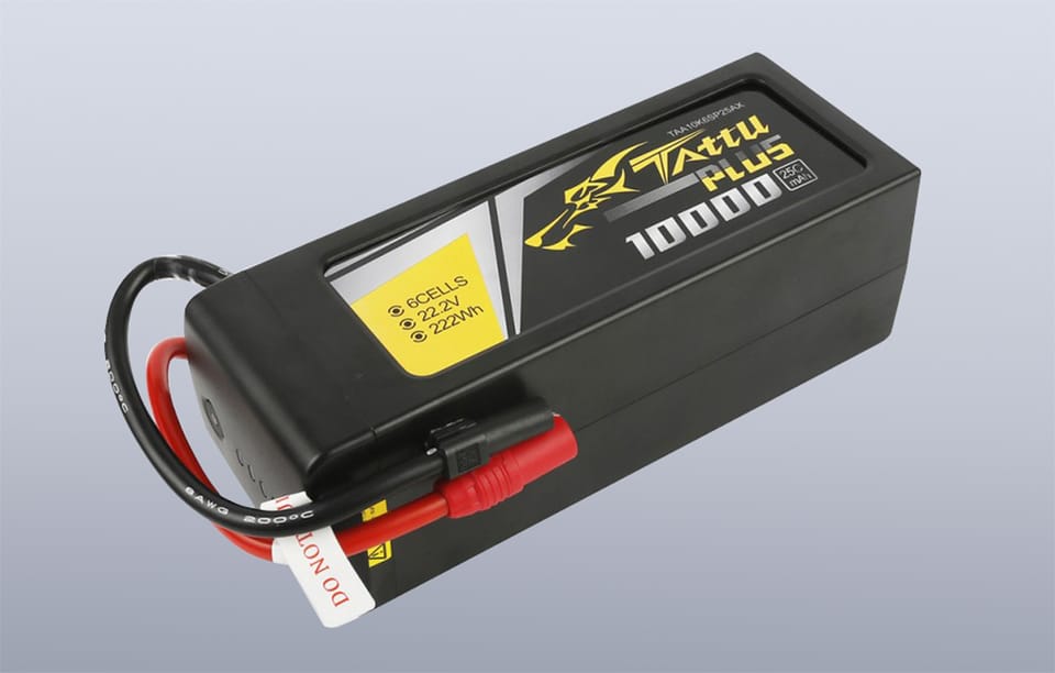 Akumulator Tattu Plus 10000mAh 22.2V 25C 6S1P Lipo Pack z konektorem AS150+XT150