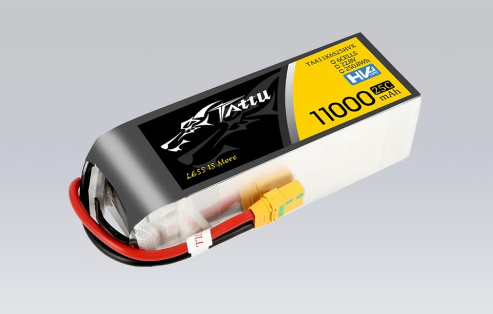 Akumulator Tattu 11000mAh 22.8V HV 25C 6S1P Lipo Pack z konektorem XT90-S (anti-spark)