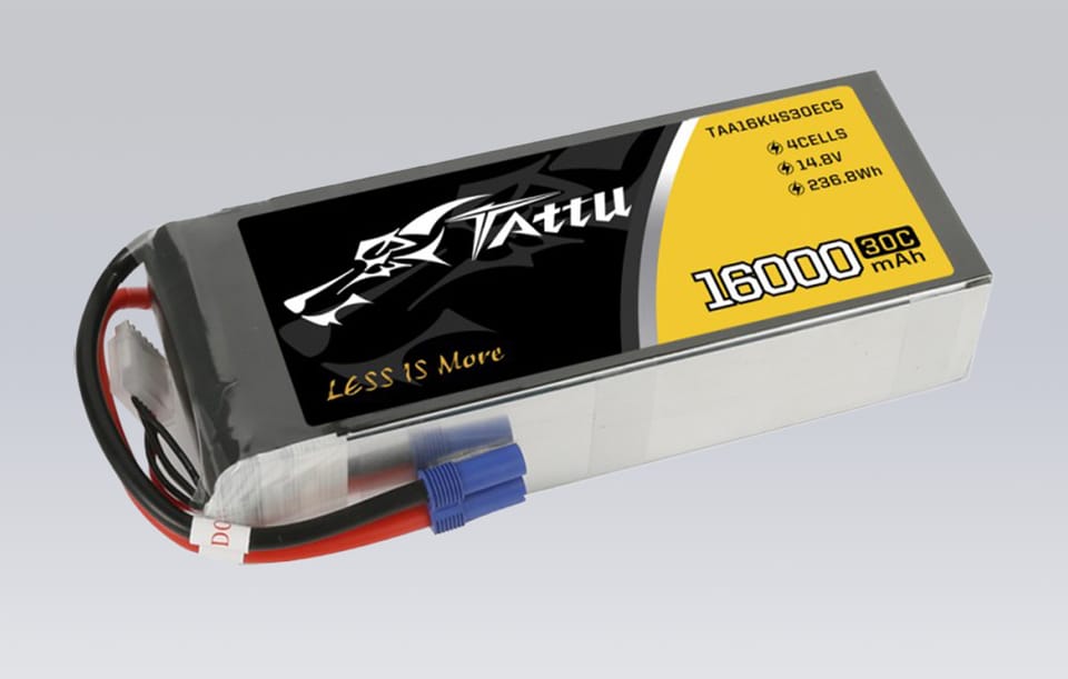 Akumulator Tattu 16000mAh 14.8V 30C 4S1P Lipo Pack z konektorem EC5