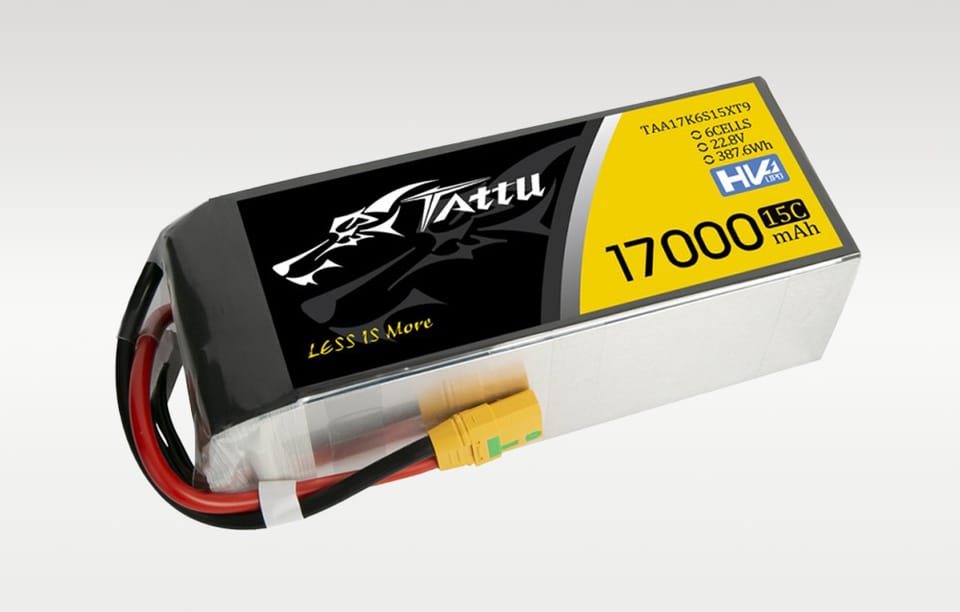 Akumulator Tattu 17000mAh 22.8V 15C 6S1P Lipo z konektorem XT90-S(anti-spark)