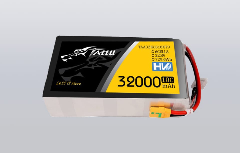 Akumulator Tattu 32000mAh 22.8V 10C 6S1P Lipo Pack z konektorem XT90-S