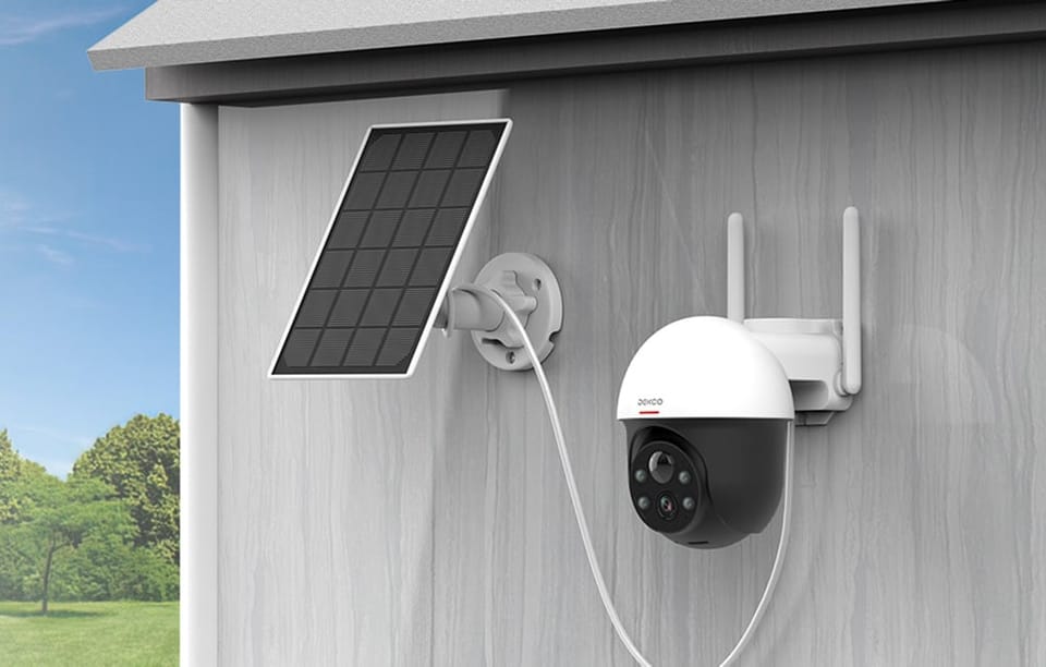 Kamera zewnętrzna WiFi z panelem solarnym DEKCO DC9L 5MP 355°