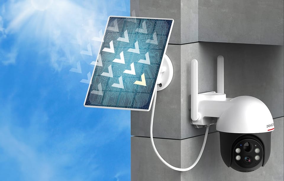 Kamera zewnętrzna WiFi z panelem solarnym DEKCO DC9L 5MP 355°