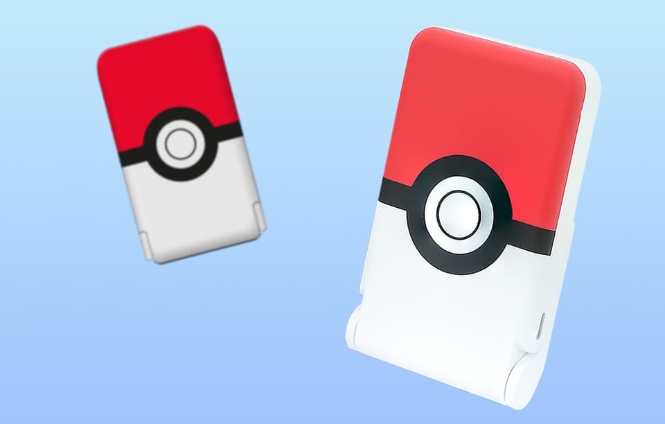 Powerbank magnetyczny OTL 5000 mAh, USB-C 15W, Pokemon Pokeball ze stojakiem (biało-czerwony)