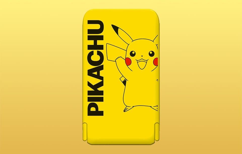 Powerbank magnetyczny OTL 5000 mAh, USB-C 15W, Pokemon Pikatchu ze stojakiem (żółty)