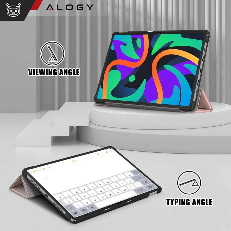 Etui do Lenovo Tab M11 10.95" TB330FU / TB330XU / TB331FC Book Case Cover z klapką obudowa futerał pokrowiec Alogy Różowe