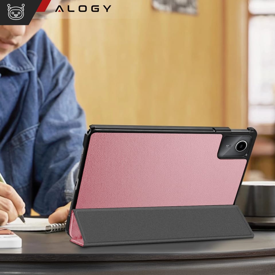 Etui do Lenovo Tab M11 10.95" TB330FU / TB330XU / TB331FC Book Case Cover z klapką obudowa futerał pokrowiec Alogy Różowe