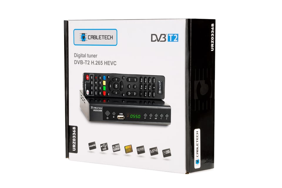 Tuner DVB-T2 Hevc H.265 10bit Cabletech