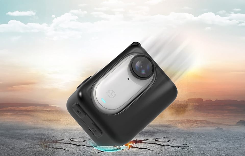 Silikonowe etui PULUZ z funkcją ładowania aparatu do Insta360 GO 3/GO 3S (czarne)