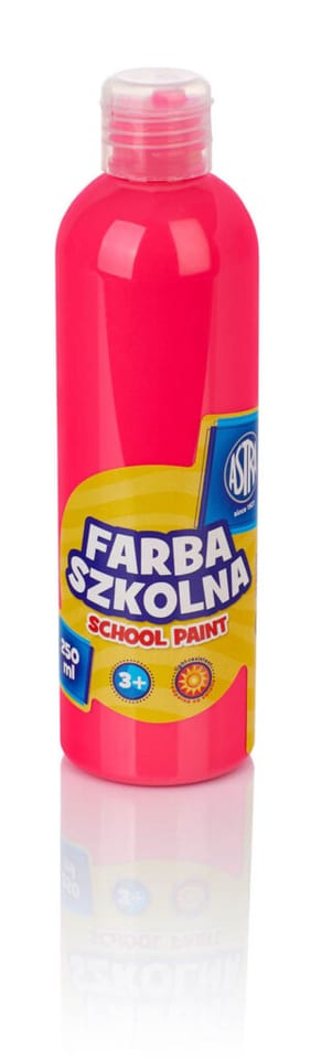 Farba plakatowa szklona 250ml fluorescencyjna różowa 301217032 ASTRA