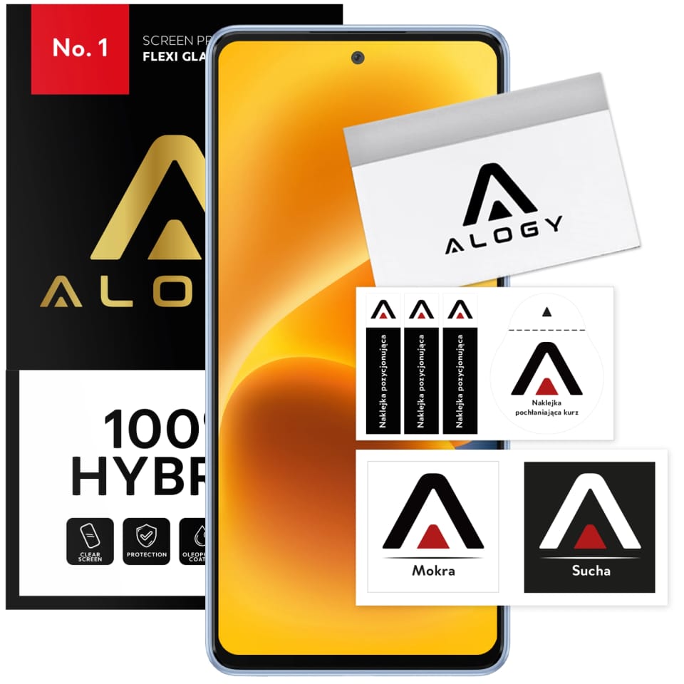 Szkło hybrydowe do Samsung Galaxy A53 5G na ekran Alogy Flexi Glass 9H Case Friendly płaskie na ekran