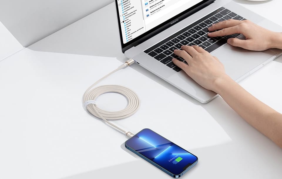 Kabel USB-C do iP Baseus Crystal Shine,  20W, 2m (różowy)