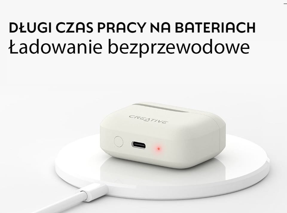 Creative Słuchawki bezprzewodowe Zen Air Plus kremowy/creme Bluetooth 5.3 ANC