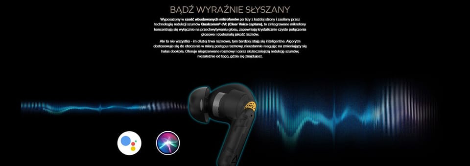 Creative Słuchawki bezprzewodoweAurvana ACE czarny/black Bluetooth 5.3 ANC